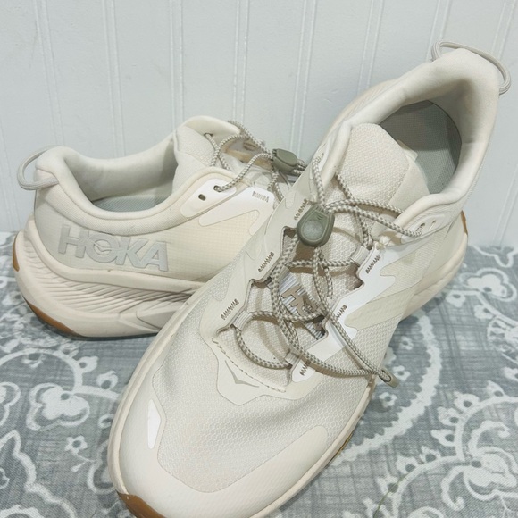 Hoka Shoes - Hoka White and Tan Running Shoes